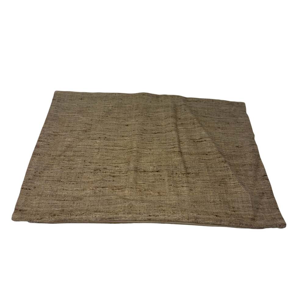 Crate & Barrel Trevino throw pillow cover 22x15 rectangular silk cotton almond